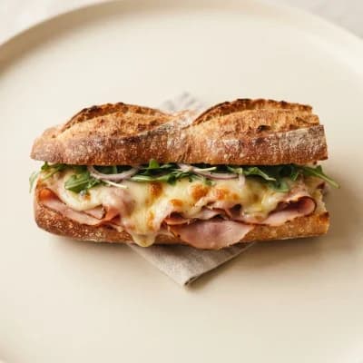Greggs Hot Ham and Cheese Baguette