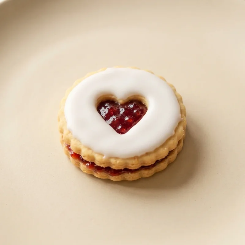 Greggs Jammy Heart Biscuit