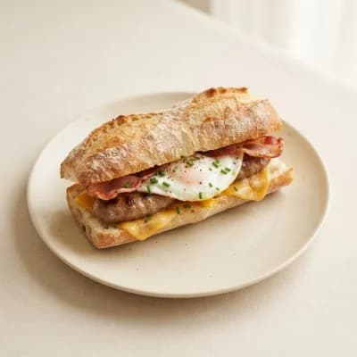 Greggs Sausage Breakfast Baguette